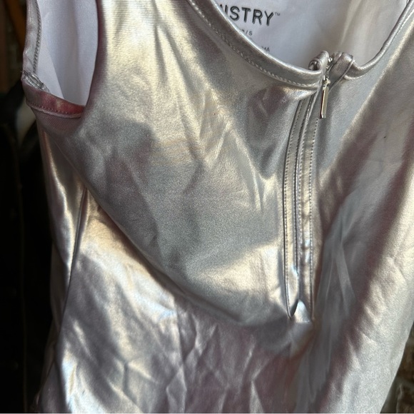 Chemistry Silver Metallic Zipper Bodysuit 
Size small - Picture 7 of 7